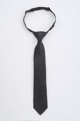 Junior Black Paisley Tie